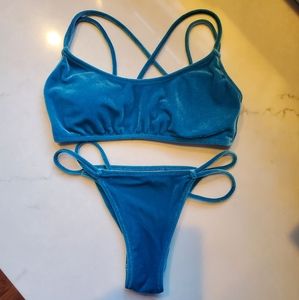 Velvet string bikini
